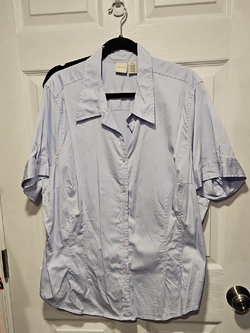 Merona Pale Blue Short-Sleeve Button Down Shirt